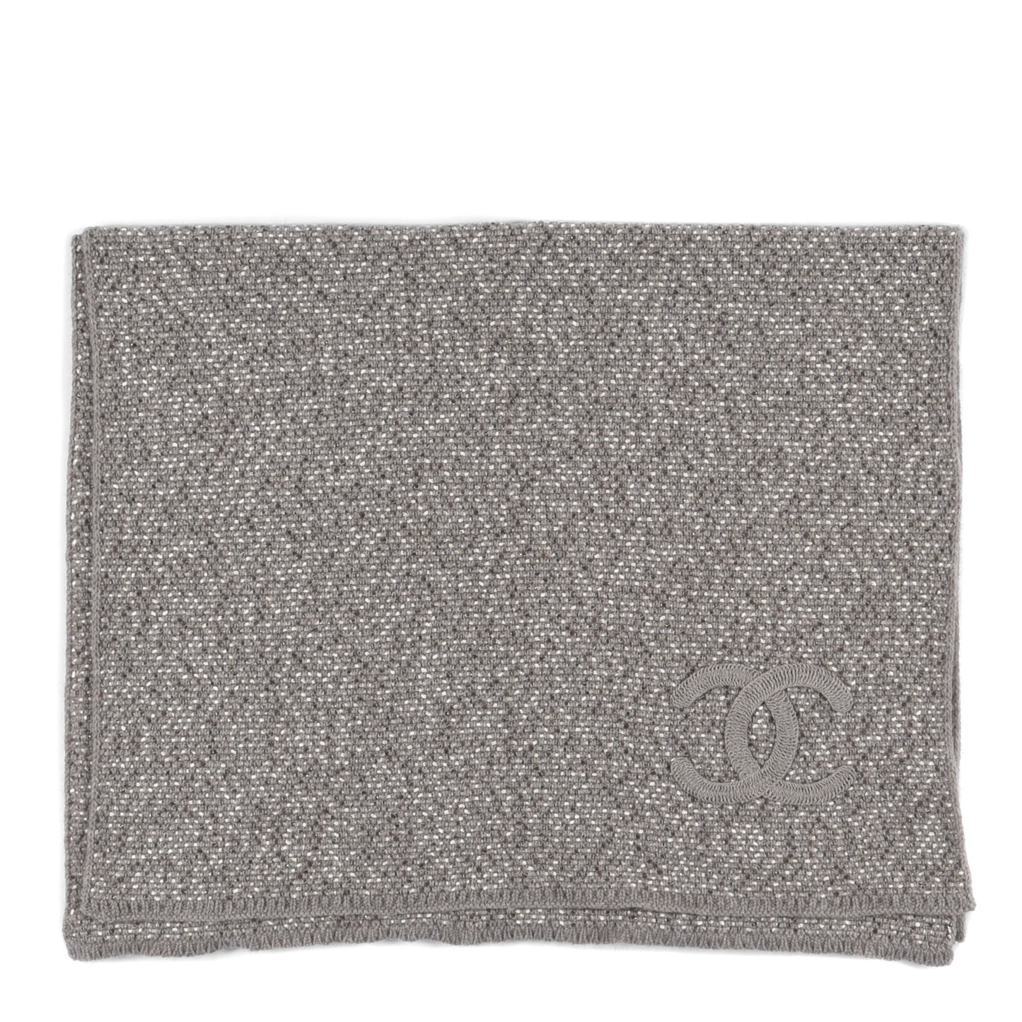 Cotton Cashmere Lurex CC Scarf Grey