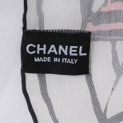 Chanel Silk Rayon CC Logo Stole Pink 4 of 5
