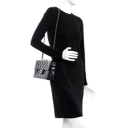 Chanel Patent Quilted Medium Single Flap Black 2 of 9