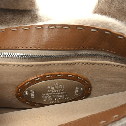 Fendi Cashmere Cuoio Romano Selleria Baguette Honey 6 of 7