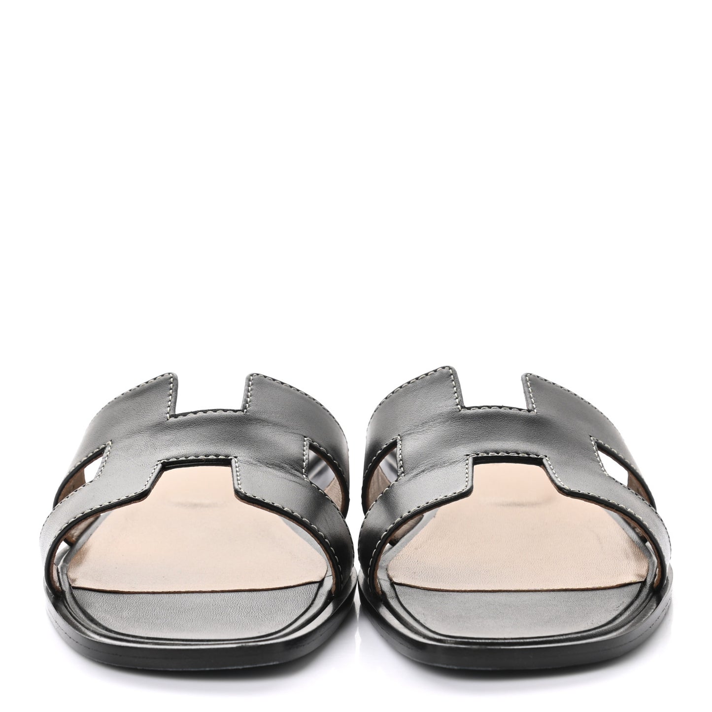 Box Calfskin Oran Sandals 38 Black
