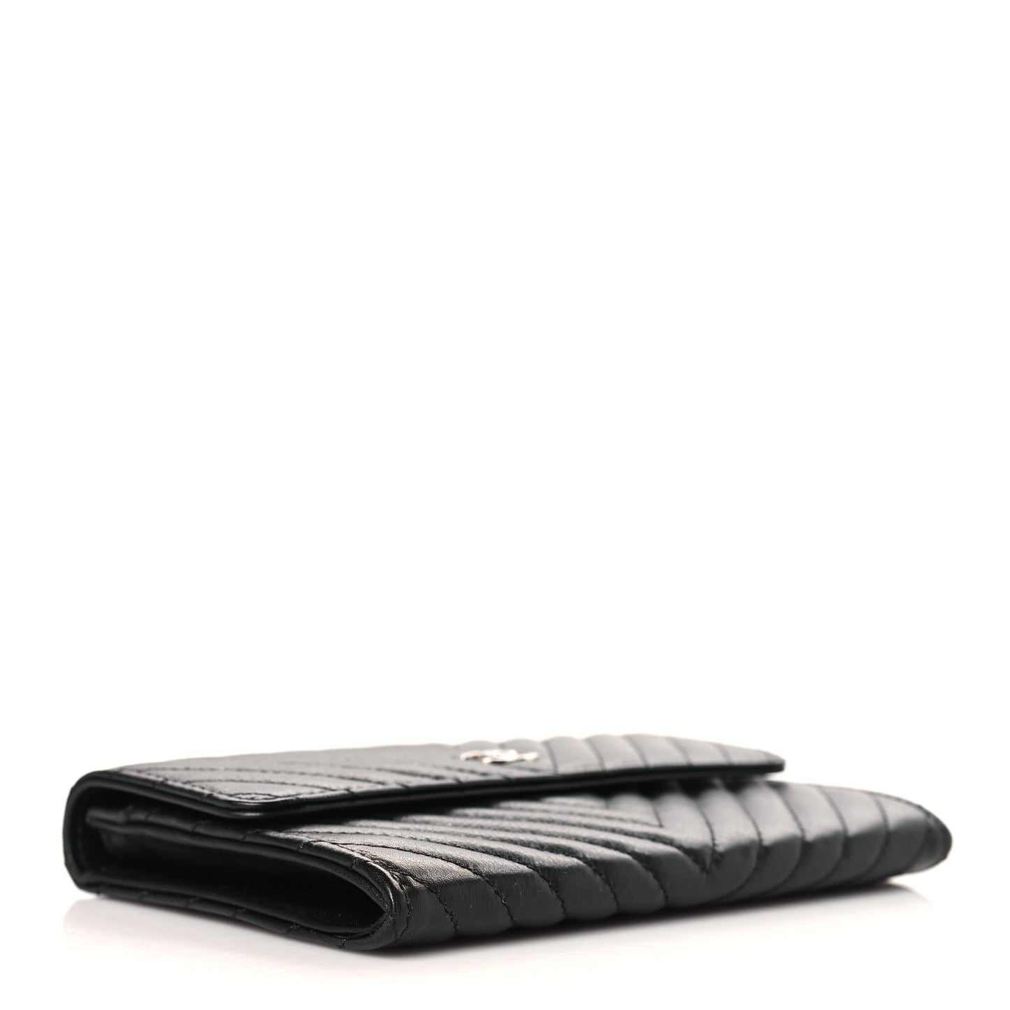 Cafskin Chevron Quilted Flap Wallet Black