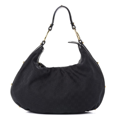 Gucci Monogram Medium Interlocking Hobo Black 1 of 10