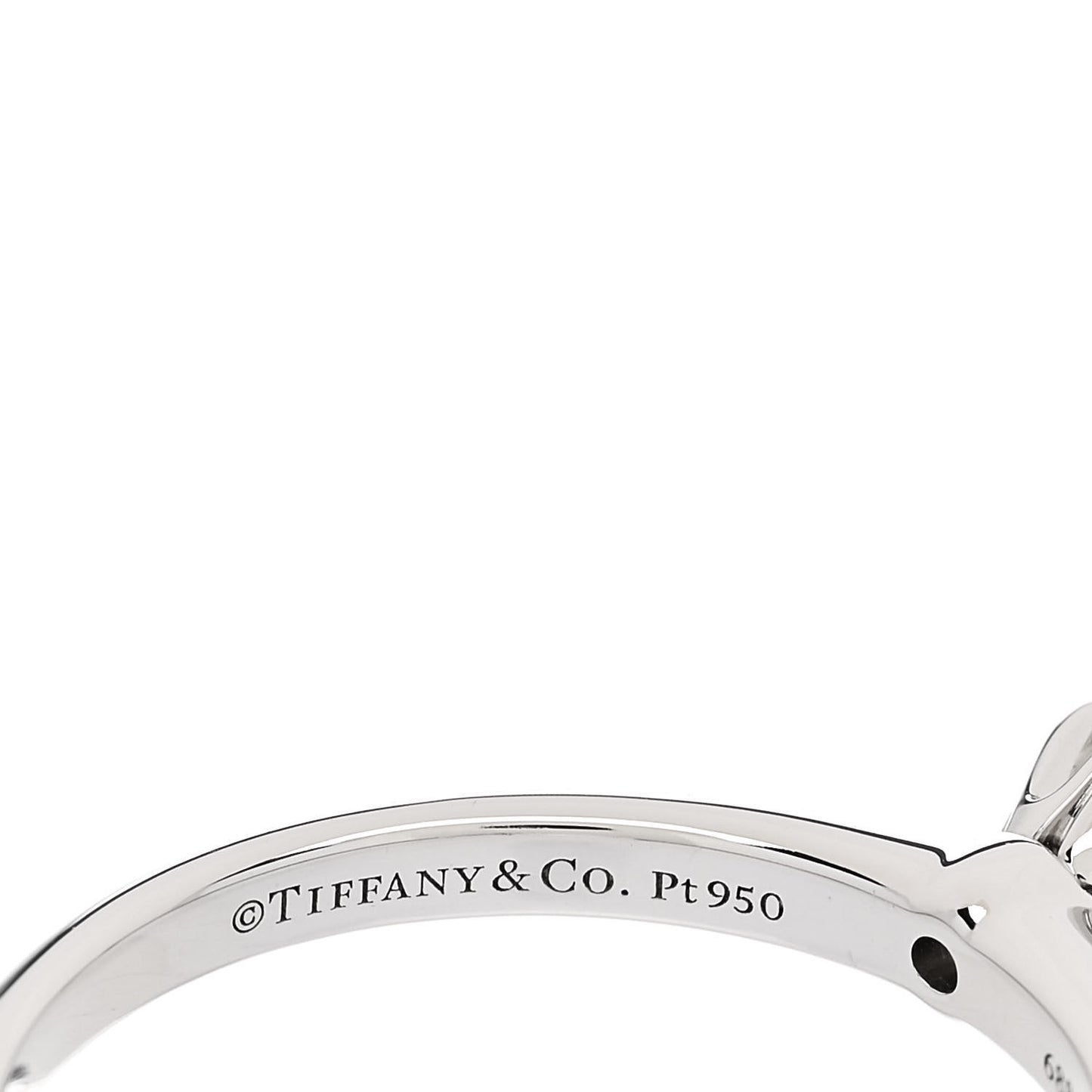 Platinum Diamond .32ct Solitaire Engagement Ring 55 7.25