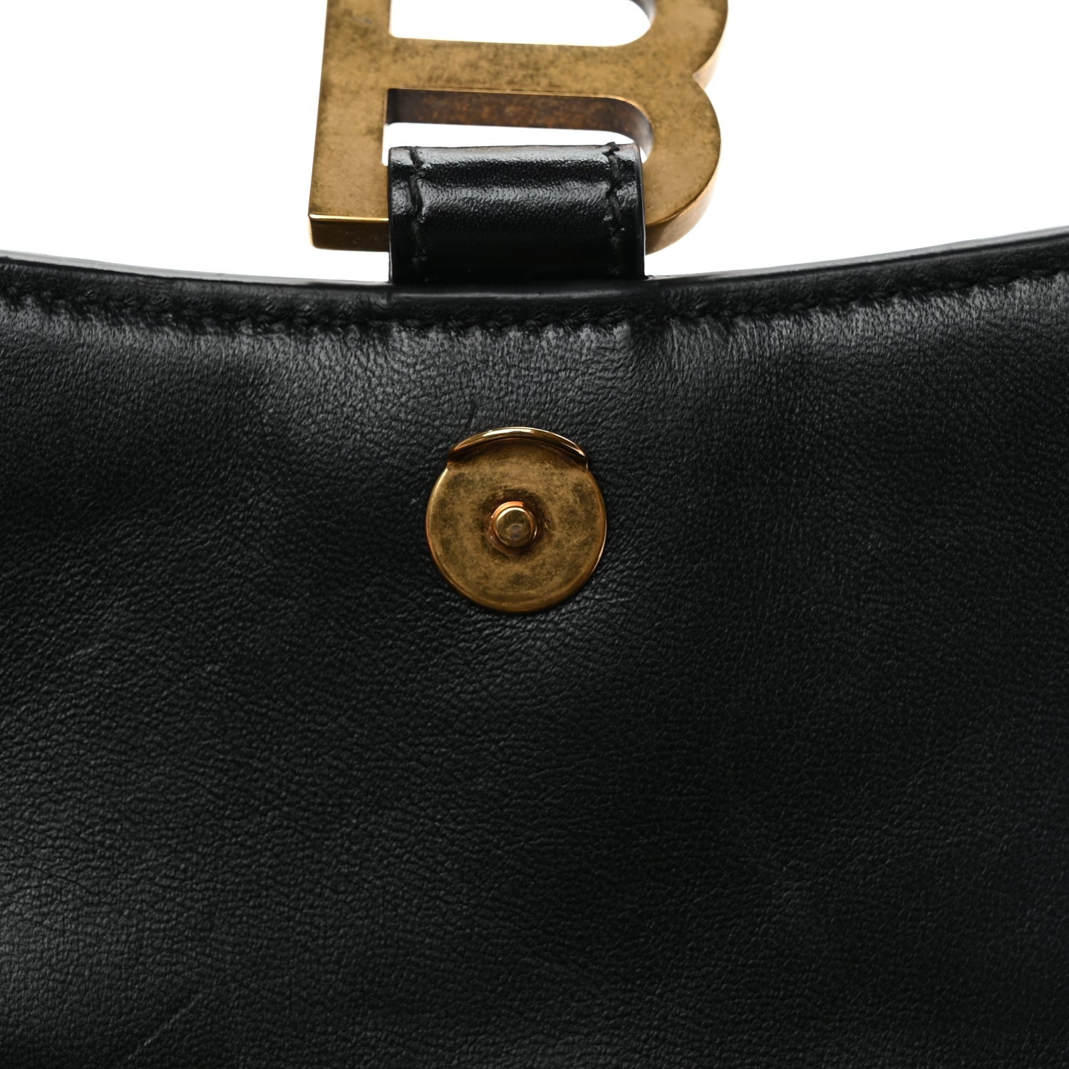 Balenciaga Shiny Box Calfskin Hourglass Chain Bag Black 9 of 9