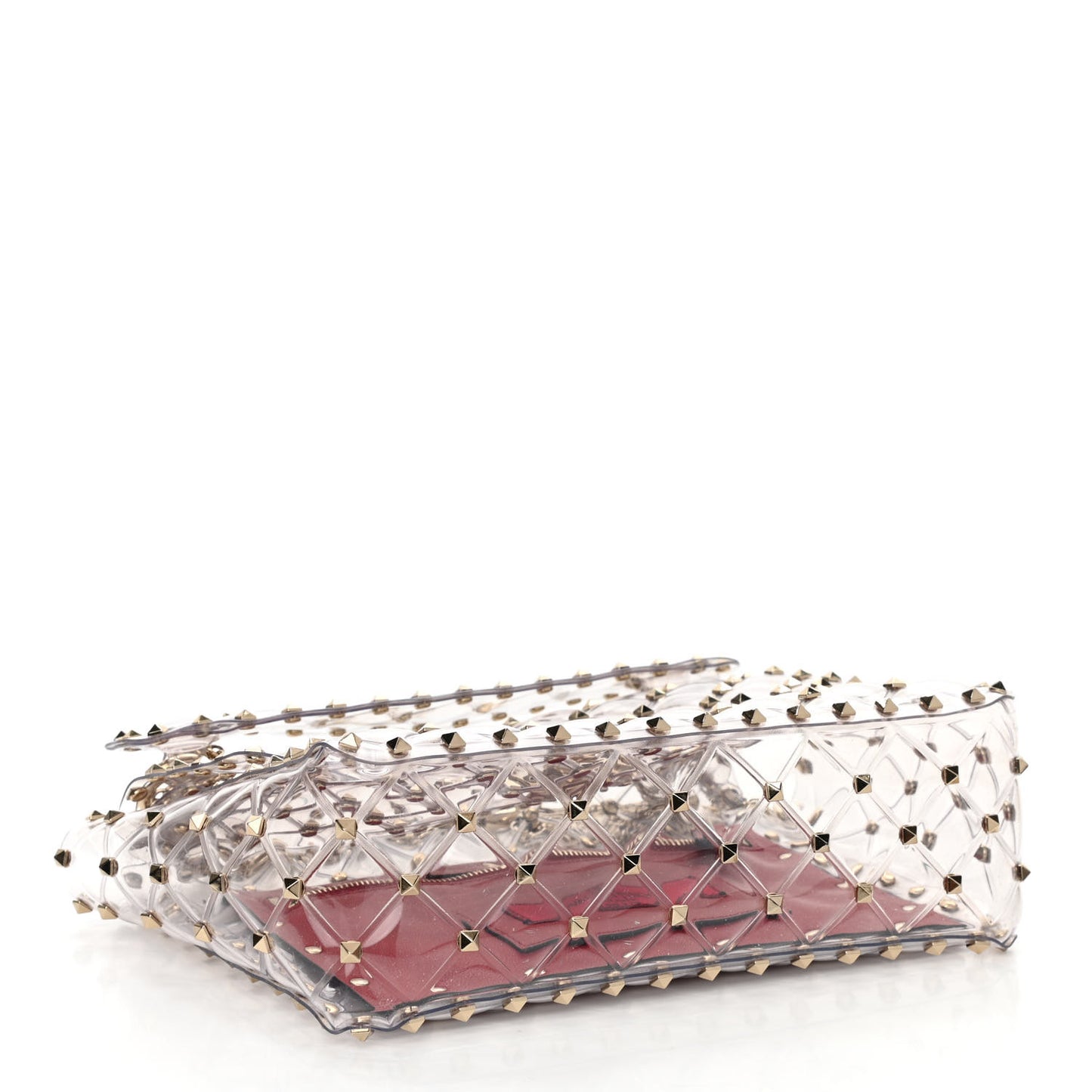 PVC Medium Rockstud Spike Shoulder Bag