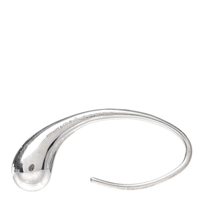 Tiffany Sterling Silver Elsa Peretti Teardrop Hoop Earrings 4 of 4