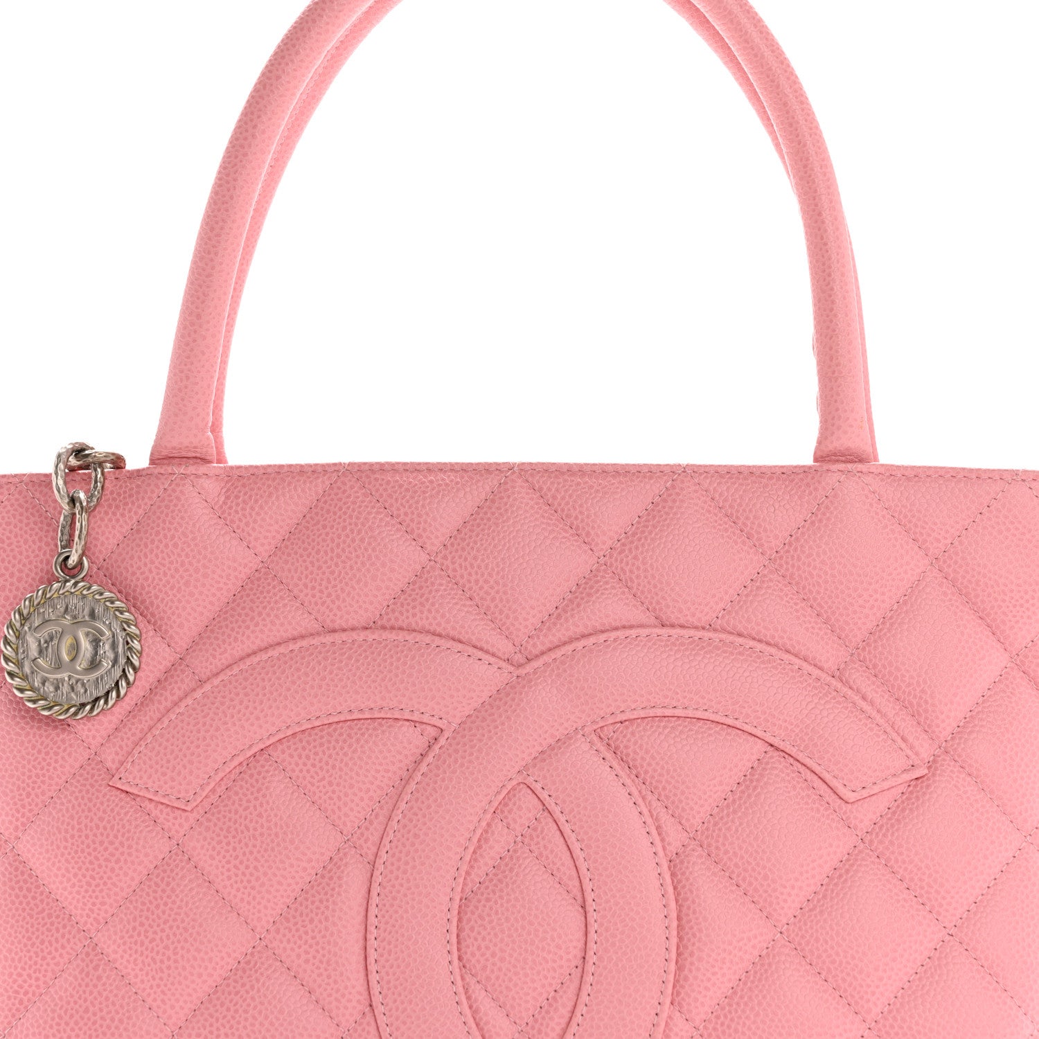 Chanel Caviar Medallion CC Tote Light Pink 8 of 12