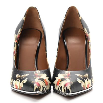 Givenchy Calfskin Floral Print Pointed Toe Pumps 37 Black Multicolor 3 of 9
