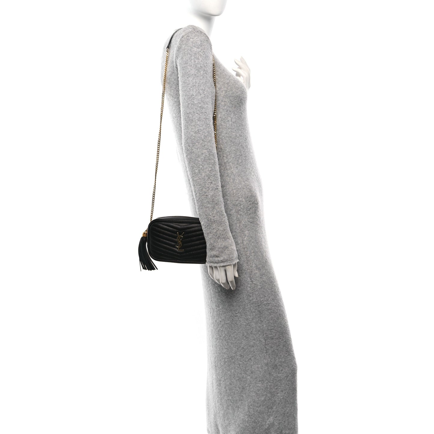 Grain De Poudre Matelasse Monogram Mini Lou Camera Bag Black