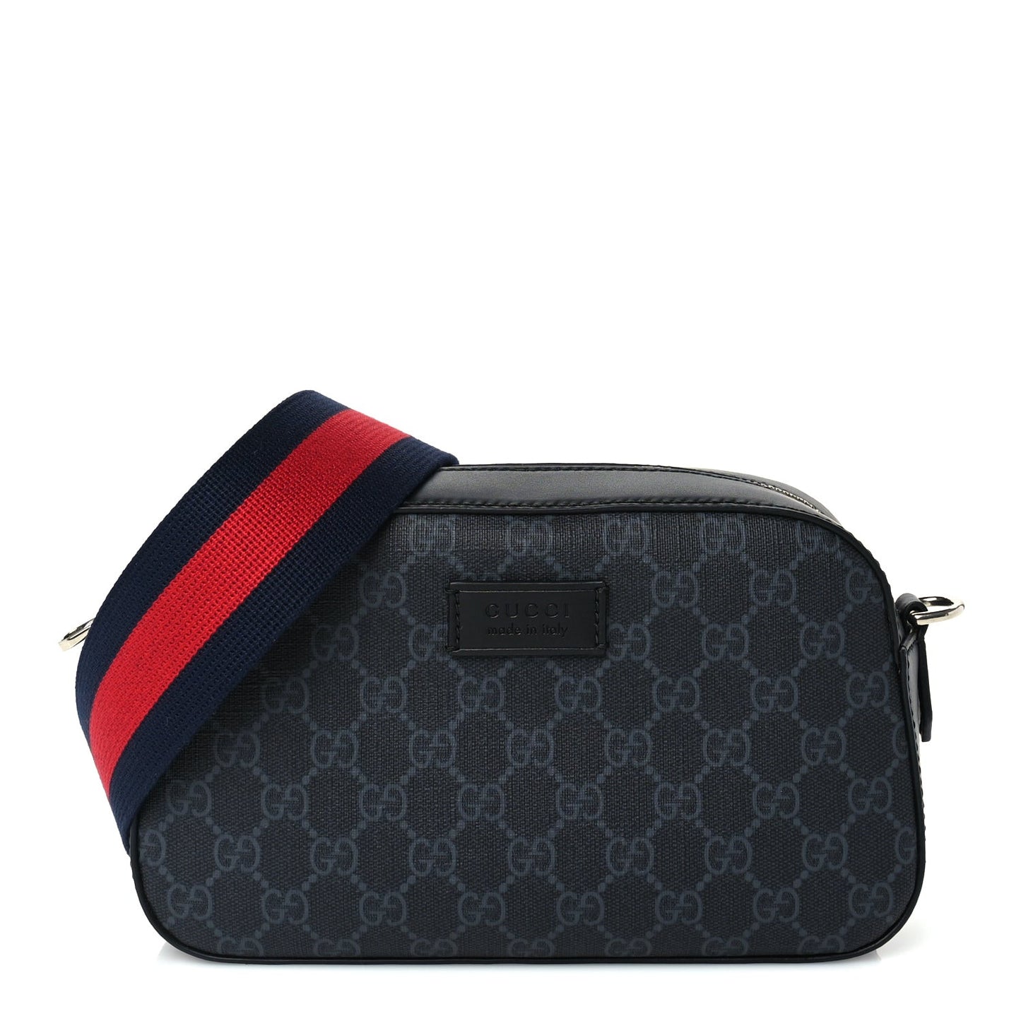 GG Supreme Monogram Web Shoulder Bag  Black