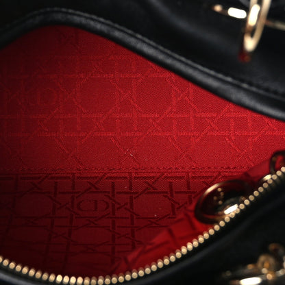 Christian Dior Lambskin Cannage Medium Lady Dior Black 4 of 8