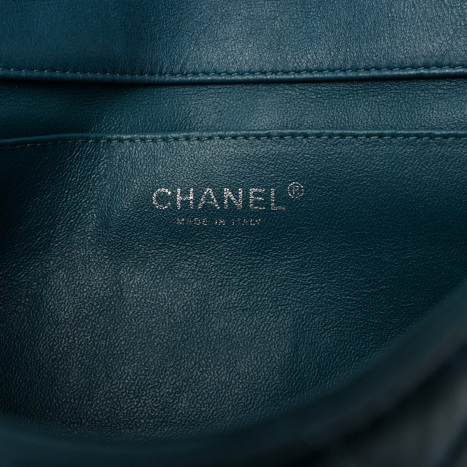 Chanel Lambskin Quilted Clutch with Chain Flap Turquoise 6 of 11
