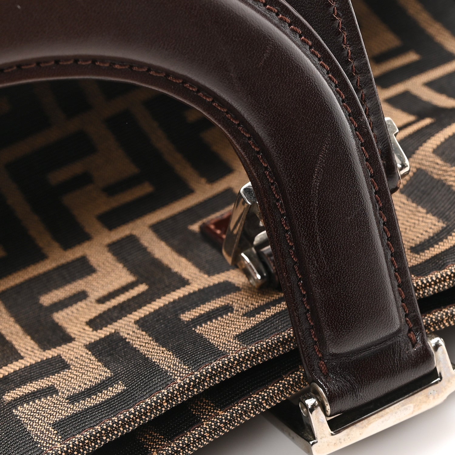 Fendi Zucca Small Holdall Tote Tobacco 12 of 12
