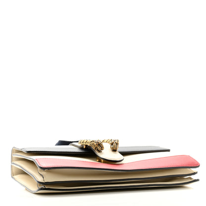 Gucci Calfskin Bamboo Web Medium Dionysus Top Handle Bag White Blue Hibiscus Red 4 of 13