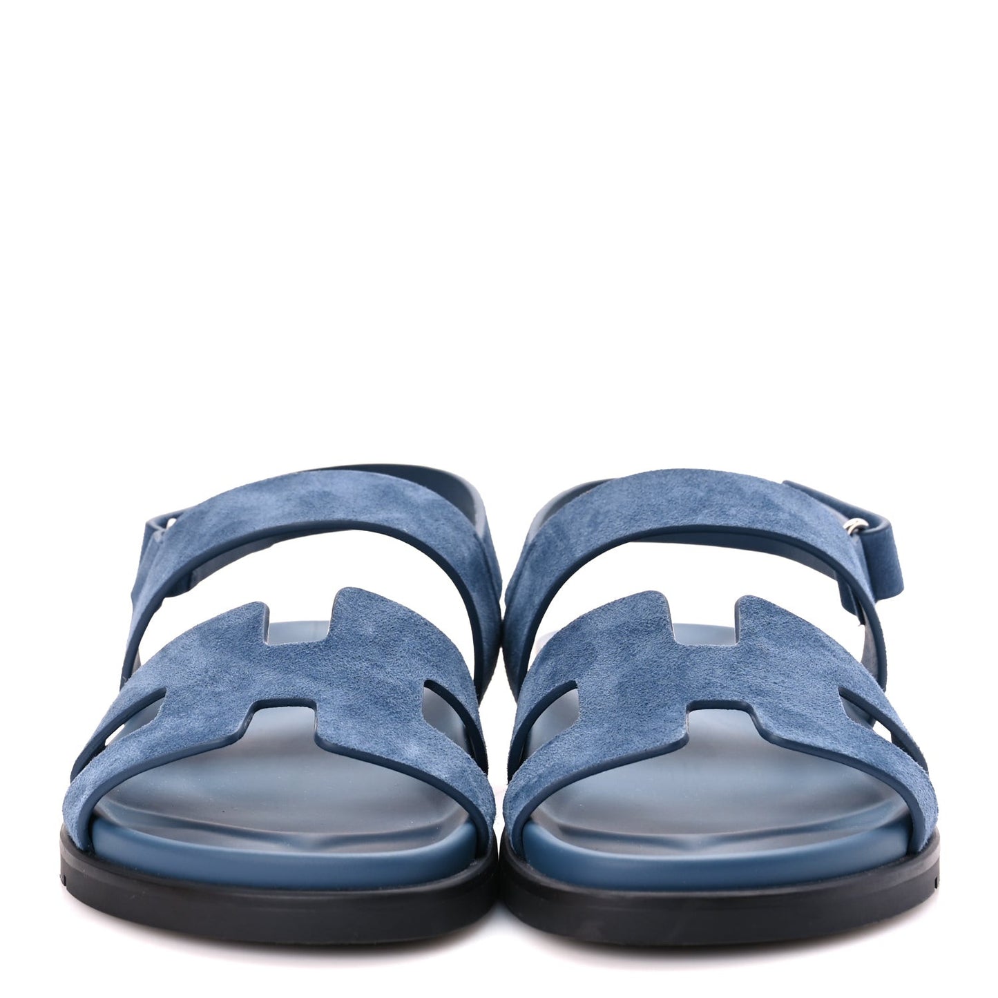Suede Goatskin Womens Genius Sandals 39.5 Bleu Celeste