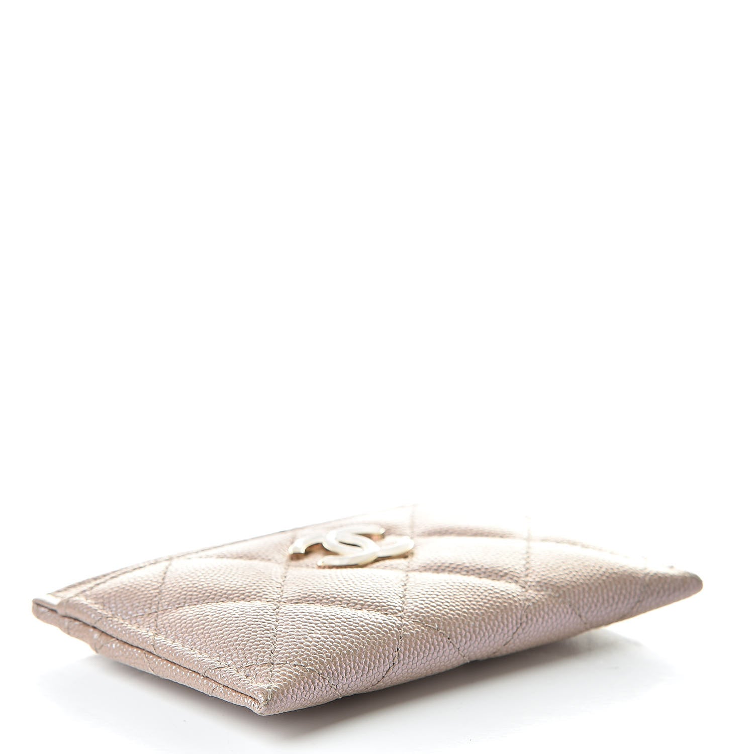 Chanel Iridescent Caviar Quilted Card Holder Beige 4 of 8