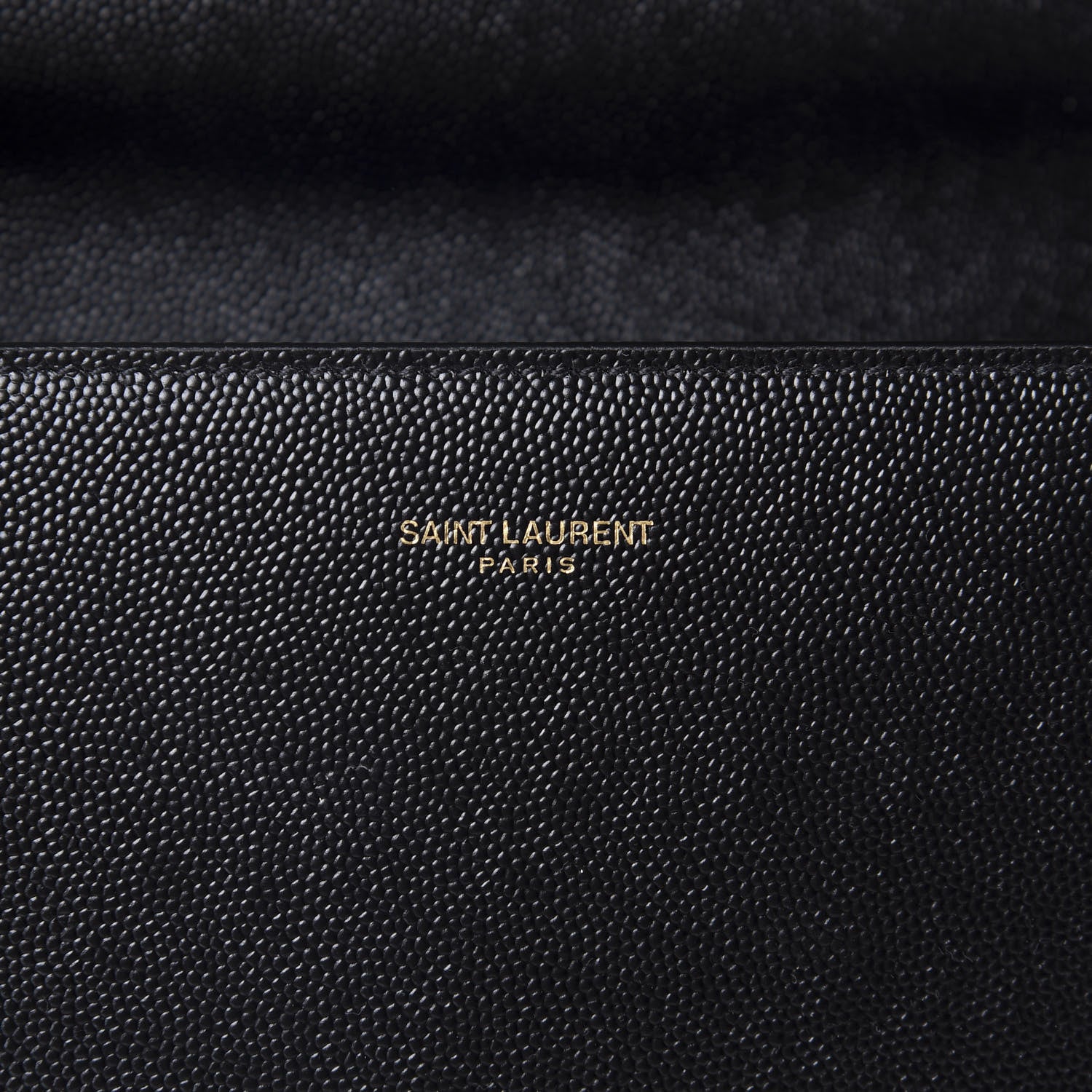 Saint Laurent Grain de Poudre Medium Classic Monogram Cassandra Top Handle Black Rouge Legion 9 of 11