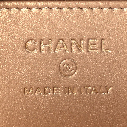 Chanel Lambskin Quilted Mini Golden Plate Clutch With Chain  Black 6 of 9
