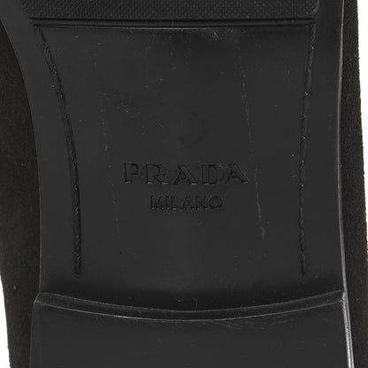 Prada Vitello Scamosciato Triangle Mens Loafers 9.5 Brown 8 of 10