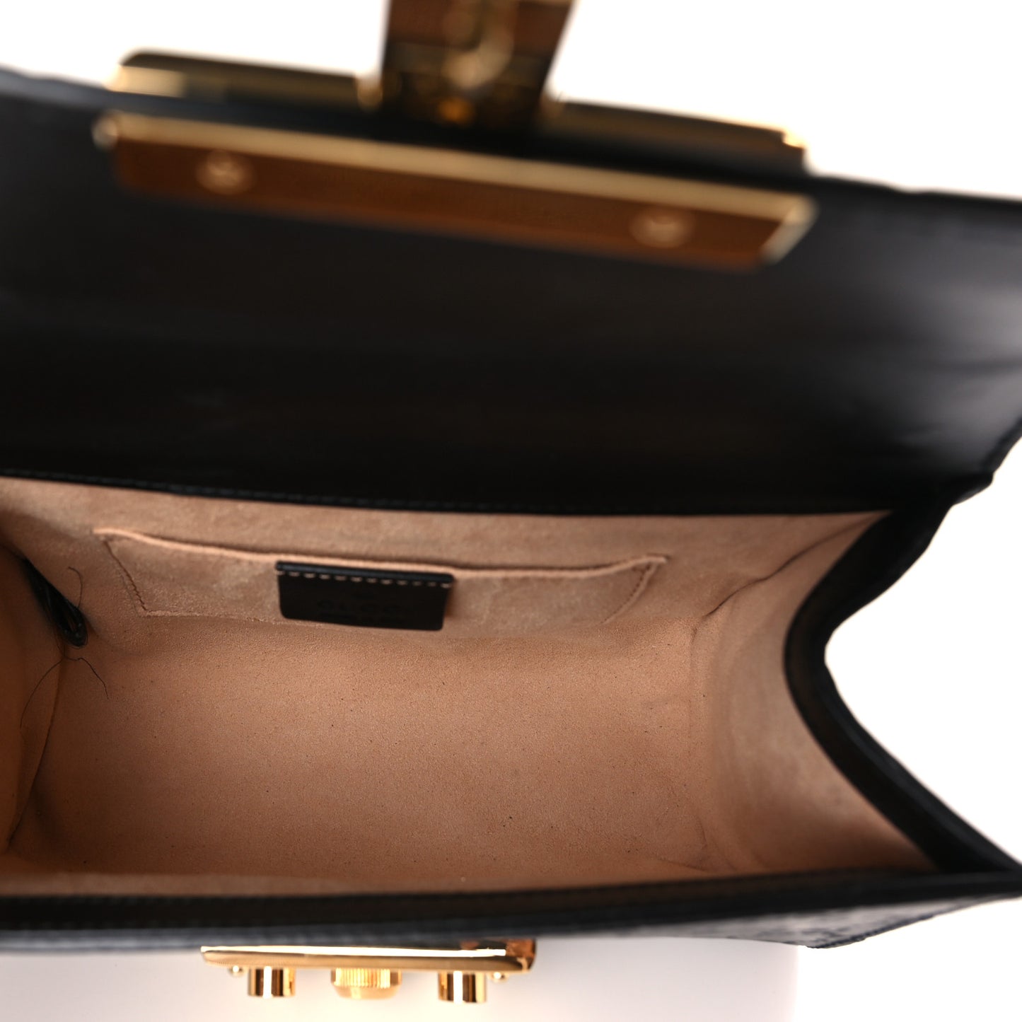 Guccissima Small Padlock Shoulder Bag Black