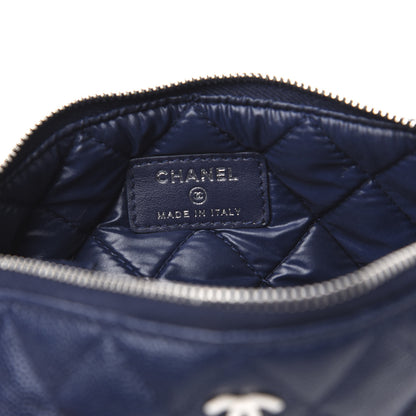 Chanel Caviar Quilted Cosmetic Case Navy 6 of 13