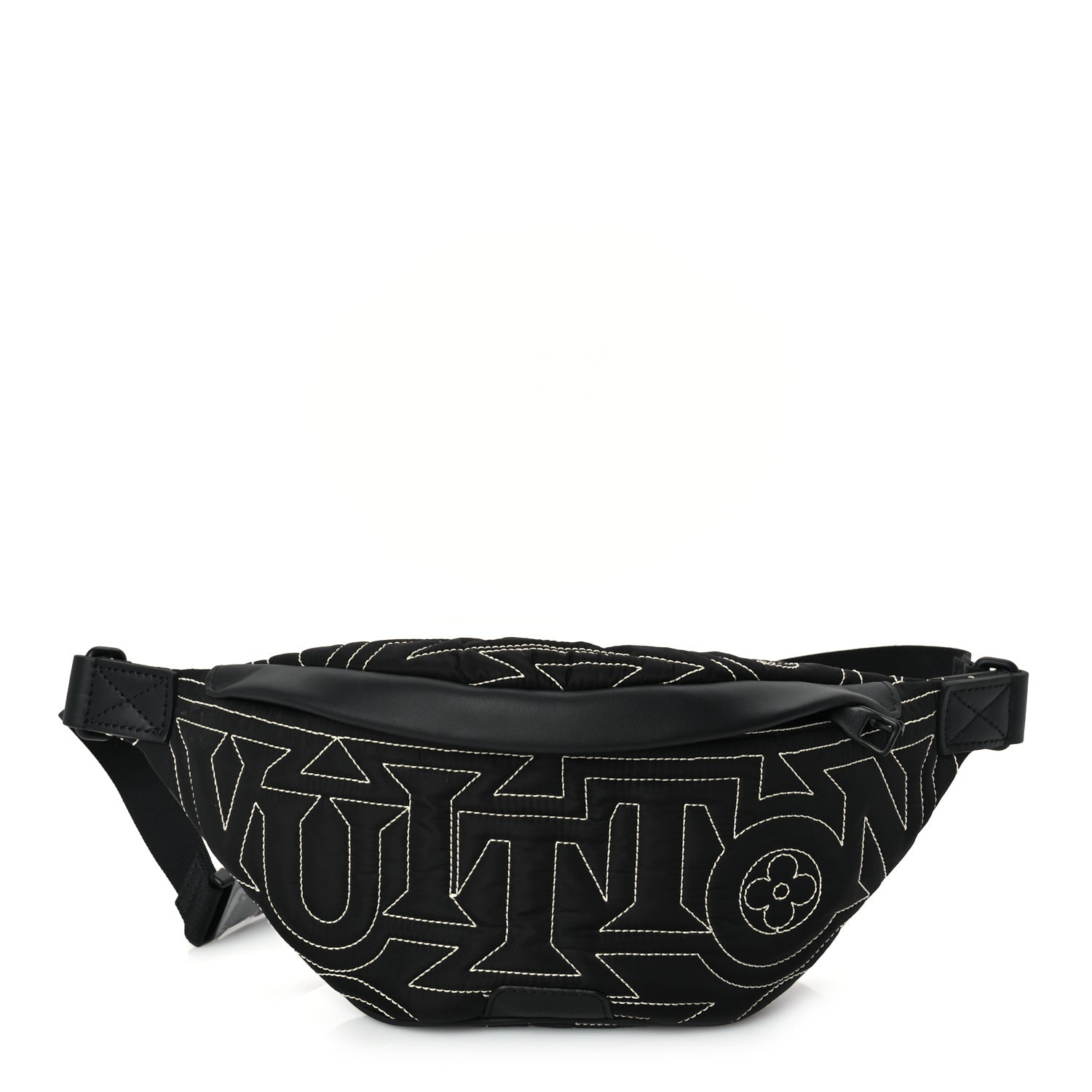 Louis Vuitton Nylon Snow Capsule Embroidered Monogram Bumbag  Black 1 of 8