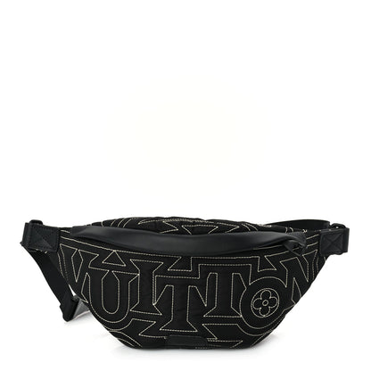 Louis Vuitton Nylon Snow Capsule Embroidered Monogram Bumbag  Black 1 of 8