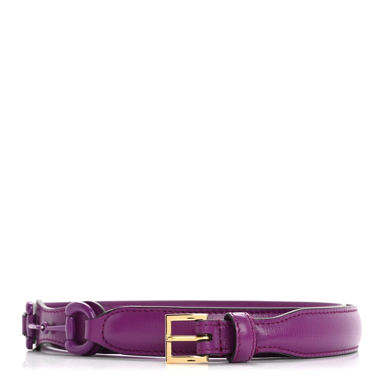 Gucci Efesto Leather Womens Horsebit 15/23mm Belt 95 38 Purple 1 of 6