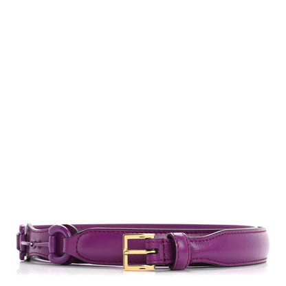 Gucci Efesto Leather Womens Horsebit 15/23mm Belt 95 38 Purple 1 of 6