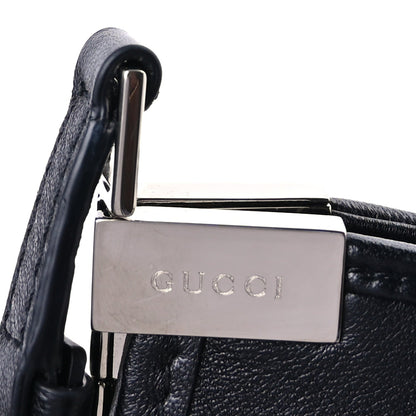 Gucci Calfskin Horsebit Slim Shoulder Bag  Black 5 of 8