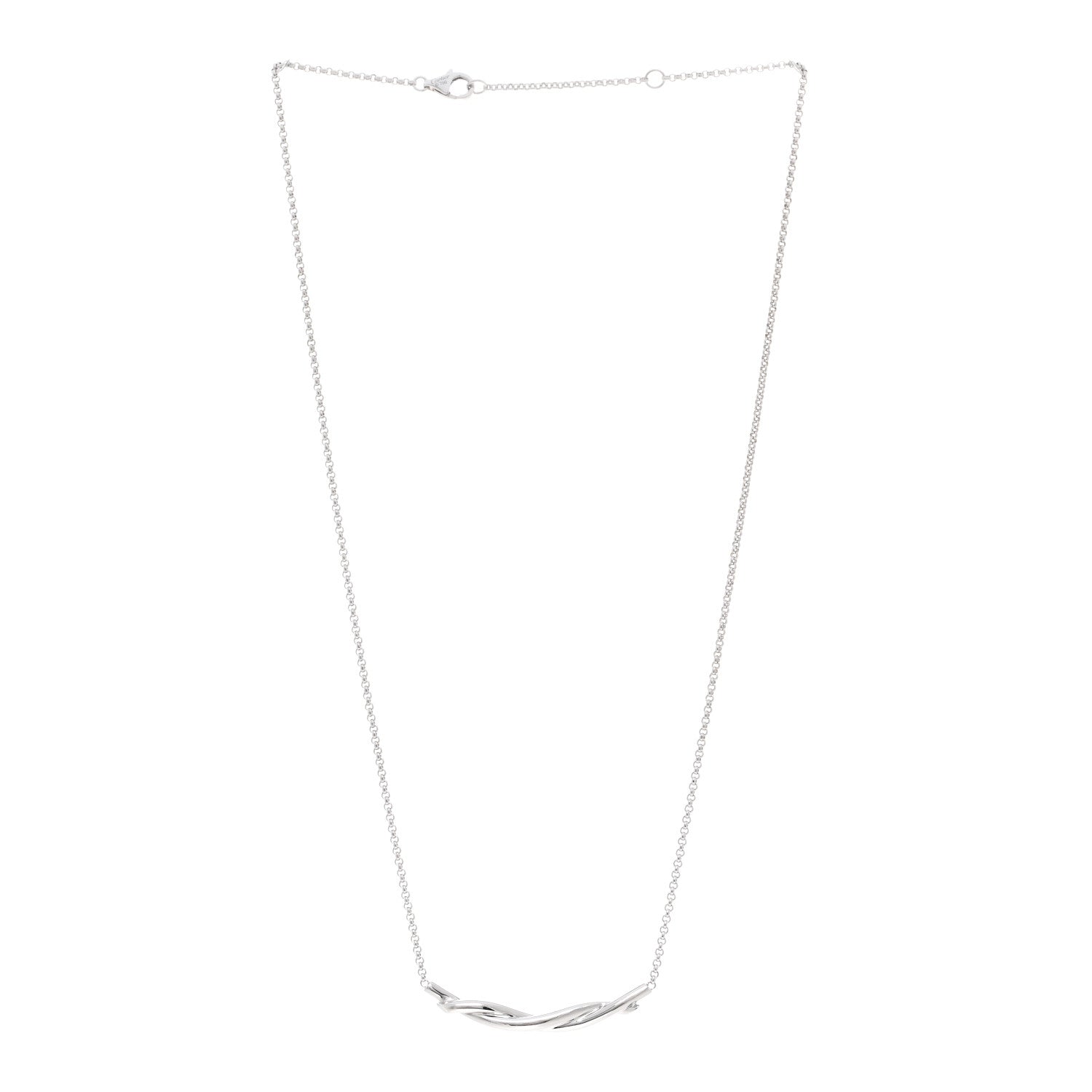 Cartier 18K White Gold Entrelaces Necklace 3 of 4