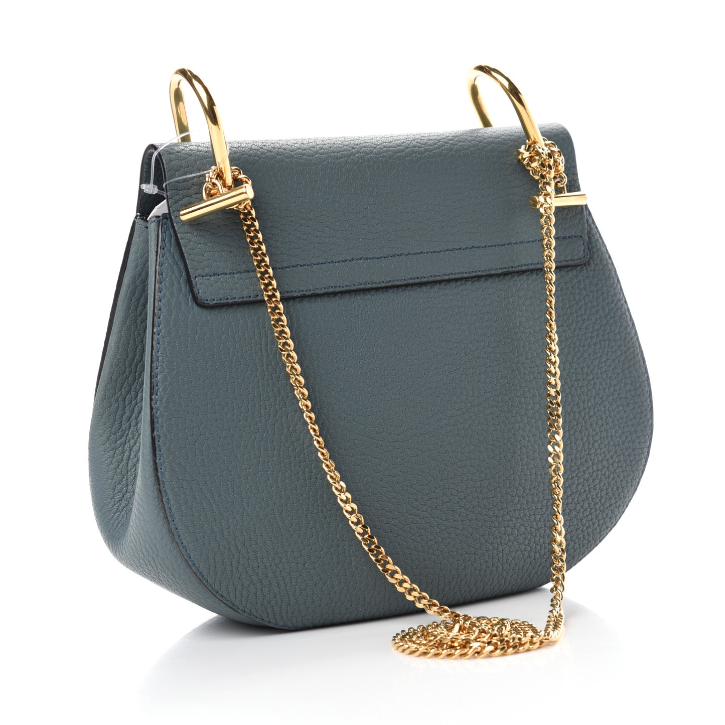 Grained Lambskin Drew Shoulder Bag Cloudy Blue