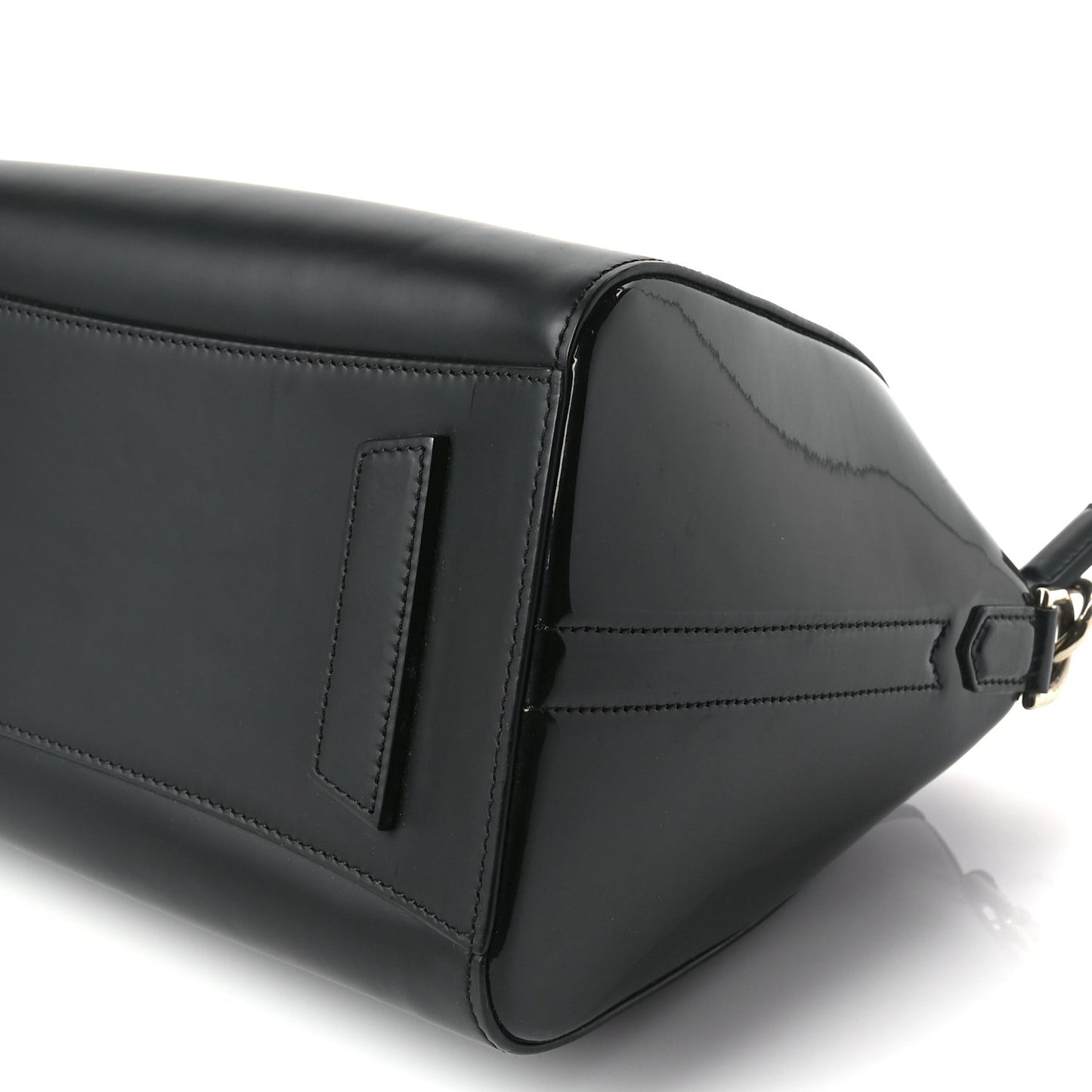 Shiny Lord Calfskin Small Antigona  Black