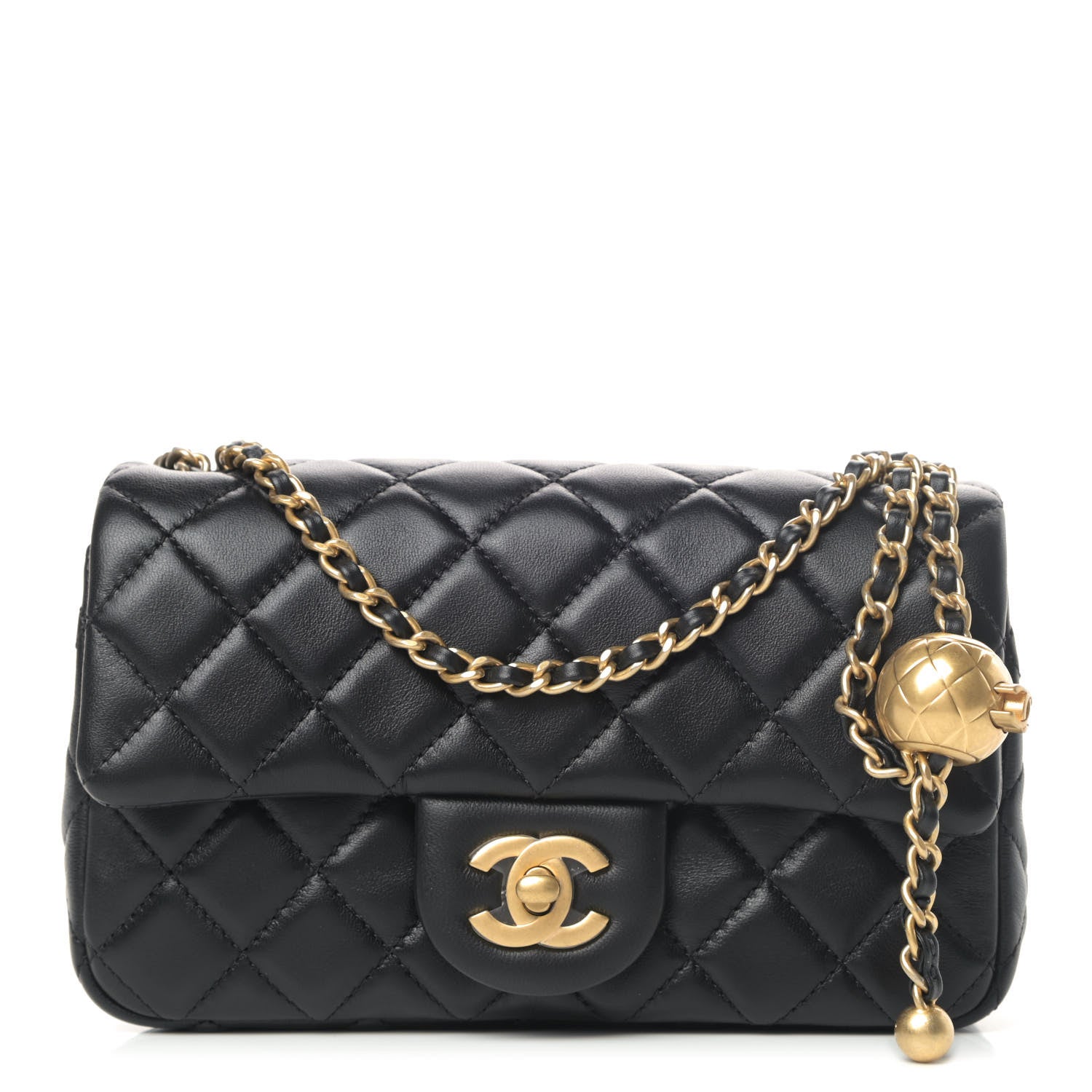 Chanel Lambskin Quilted Mini Rectangular Pearl Crush Flap Black 1 of 4