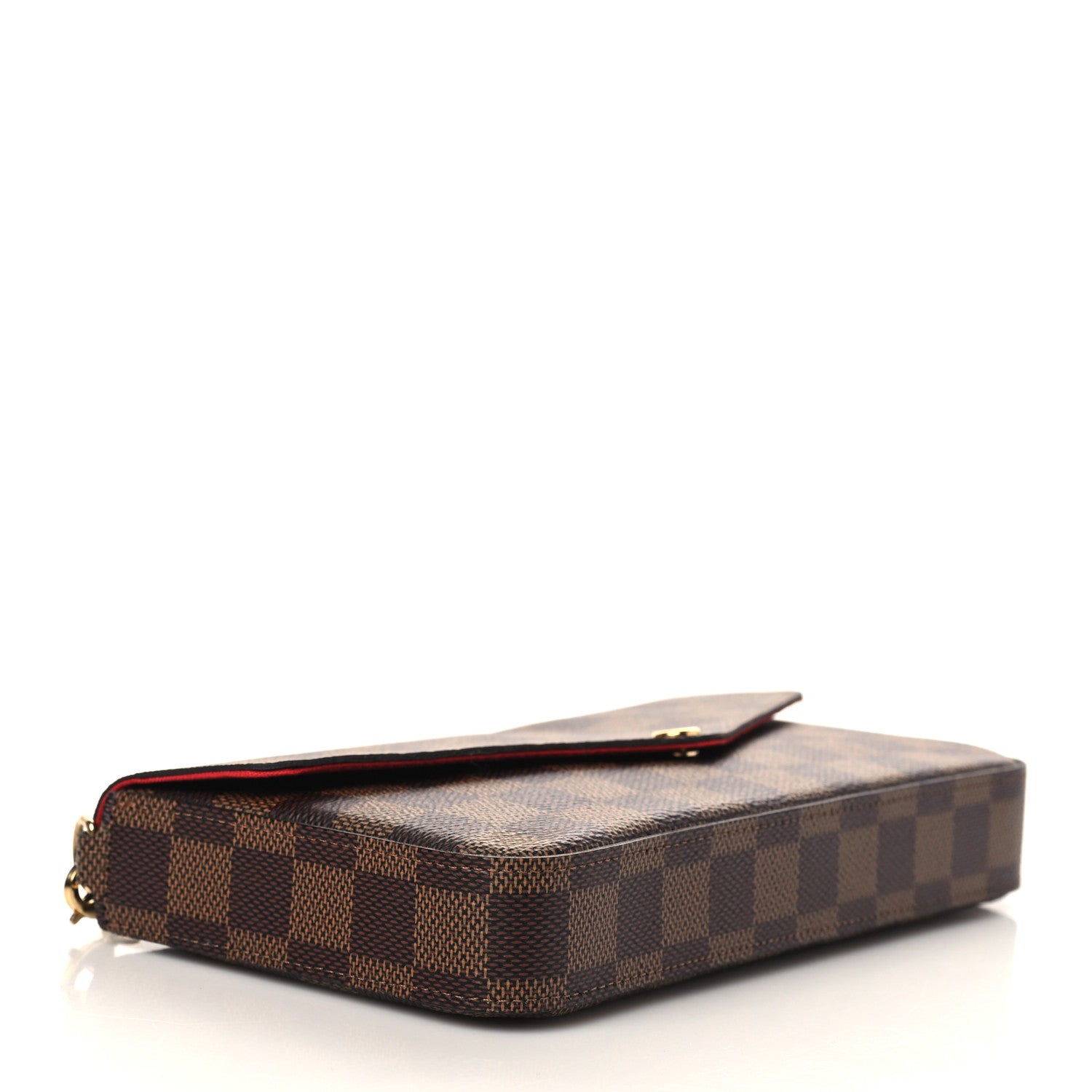 Louis Vuitton Damier Ebene Pochette Felicie Chain Wallet 4 of 6