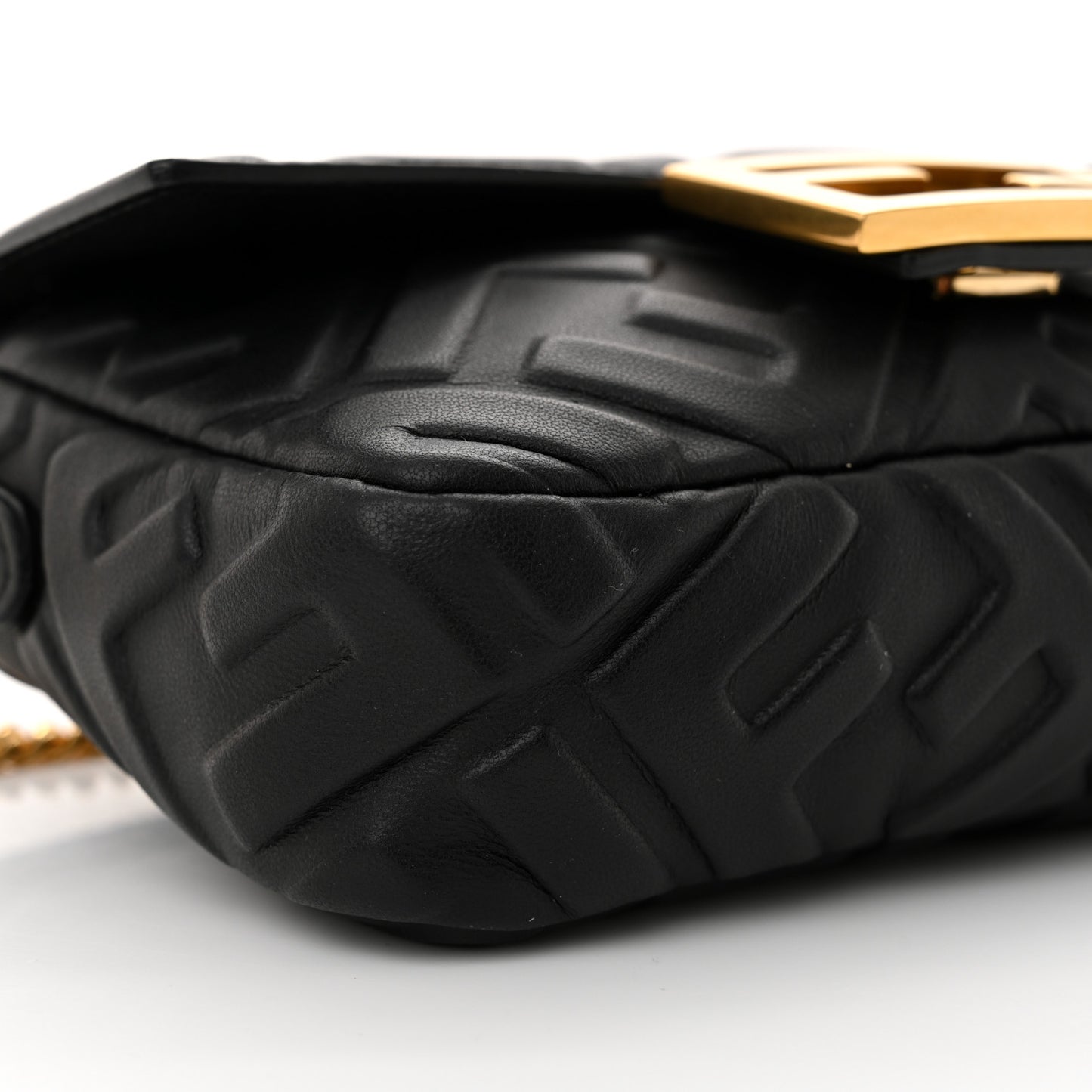 Nappa FF 1974 Embossed Mini Baguette Black