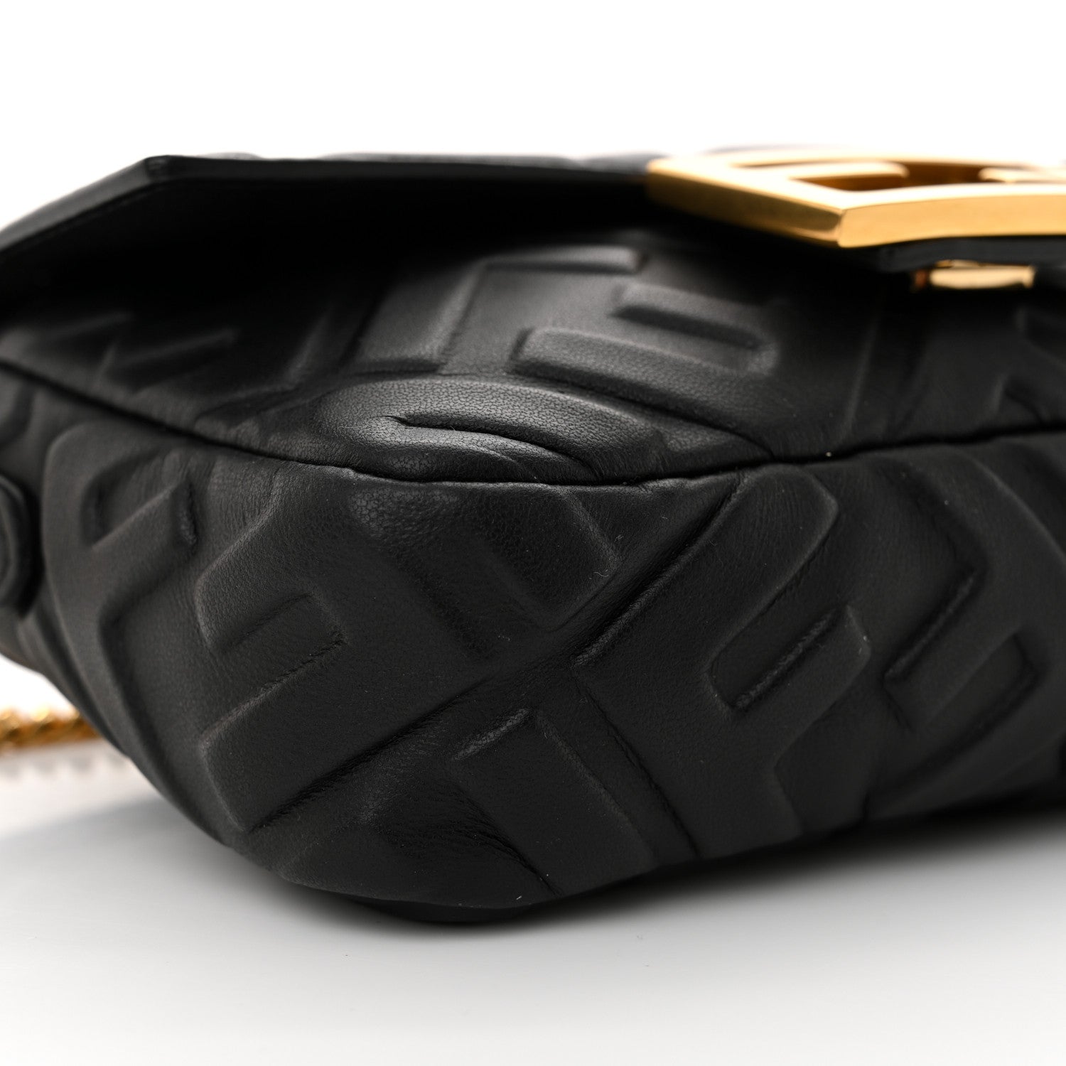 Fendi Nappa FF 1974 Embossed Mini Baguette Black 8 of 10