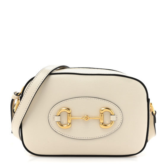 Gucci Azalea Calfskin Mini Horsebit 1955 Camera Shoulder Bag Mystic White 1 of 1