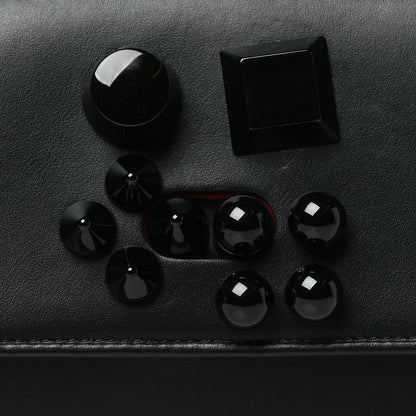 Christian Louboutin Calfskin Studded Carasky Crossbody Bag Black 7 of 9