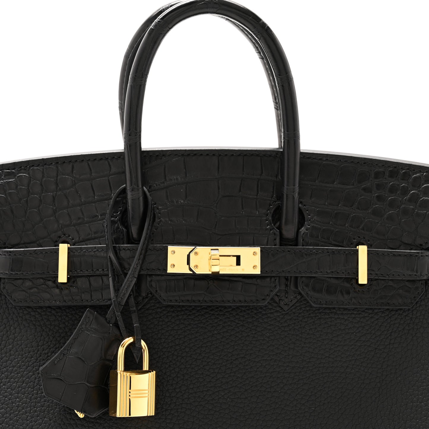 Togo Matte Alligator Birkin Touch 25 Black