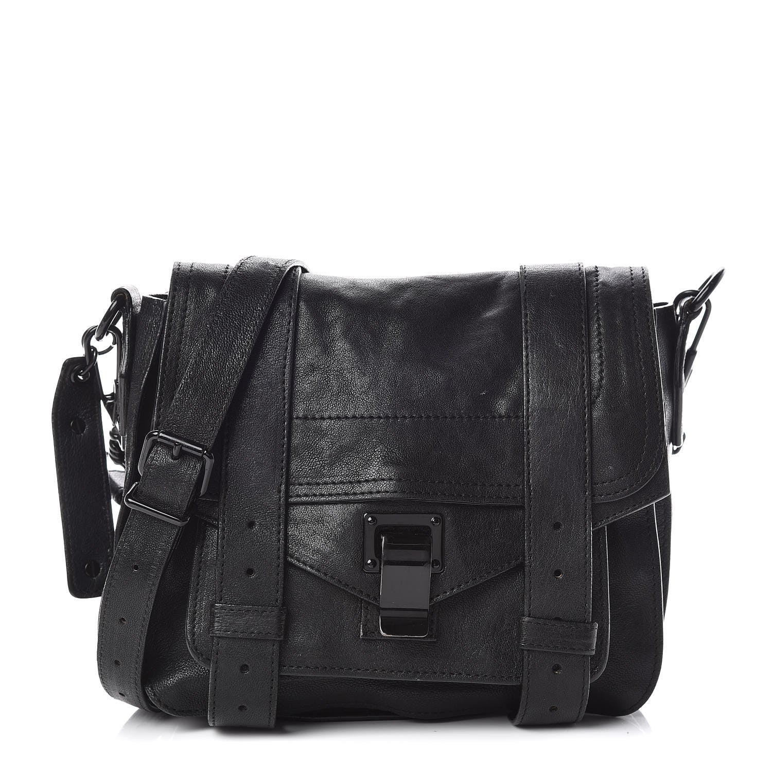 Proenza Schouler Lambskin PS1 Mini Pouch Messenger Black 1 of 19
