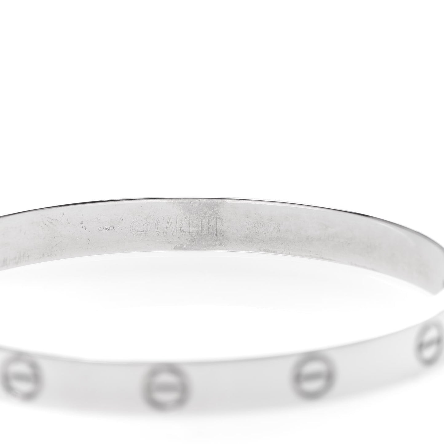 18K White Gold LOVE Bracelet 17