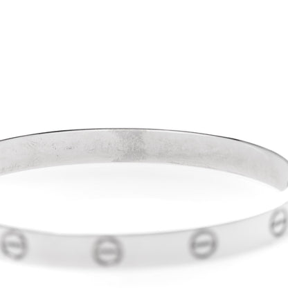 Cartier 18K White Gold LOVE Bracelet 17 5 of 7