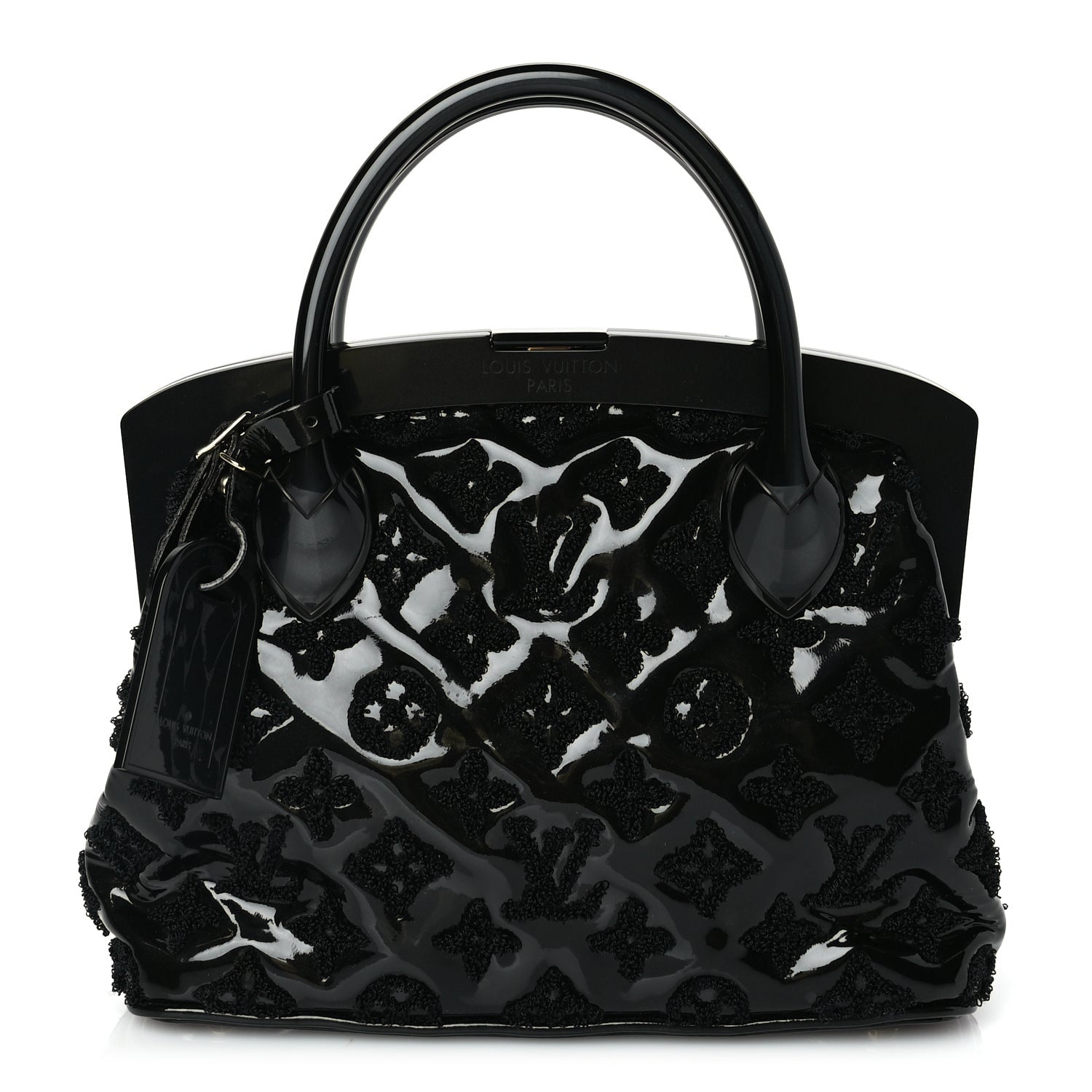 Louis Vuitton Patent Lambskin Fascination Lockit BB Frame Black 1 of 8