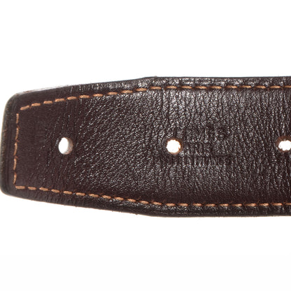 Hermes Box Evergrain Reversible Polished Cadena H 32mm Belt Noir Havane 65 4 of 7