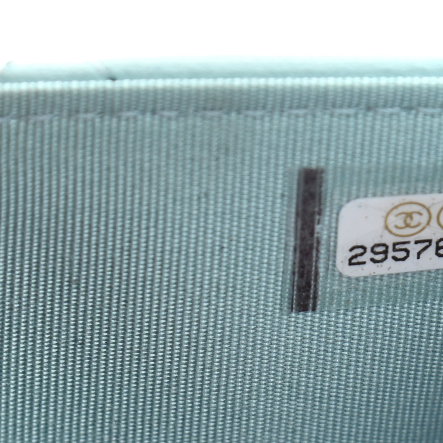 Lambskin Quilted Trendy CC Wallet On Chain WOC Light Blue