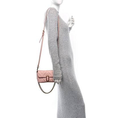 Marc Jacobs Lambskin Quilted J Marc Mini Shoulder Bag Rose 2 of 7