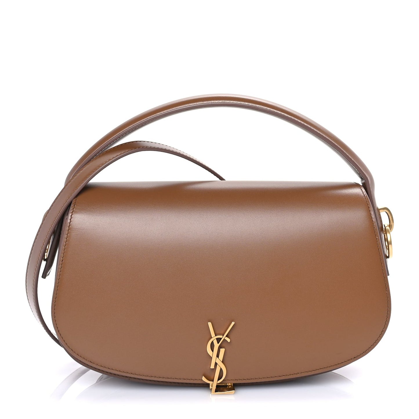 Box Calfskin Mini Voltaire Shoulder Bag  Dark Cork