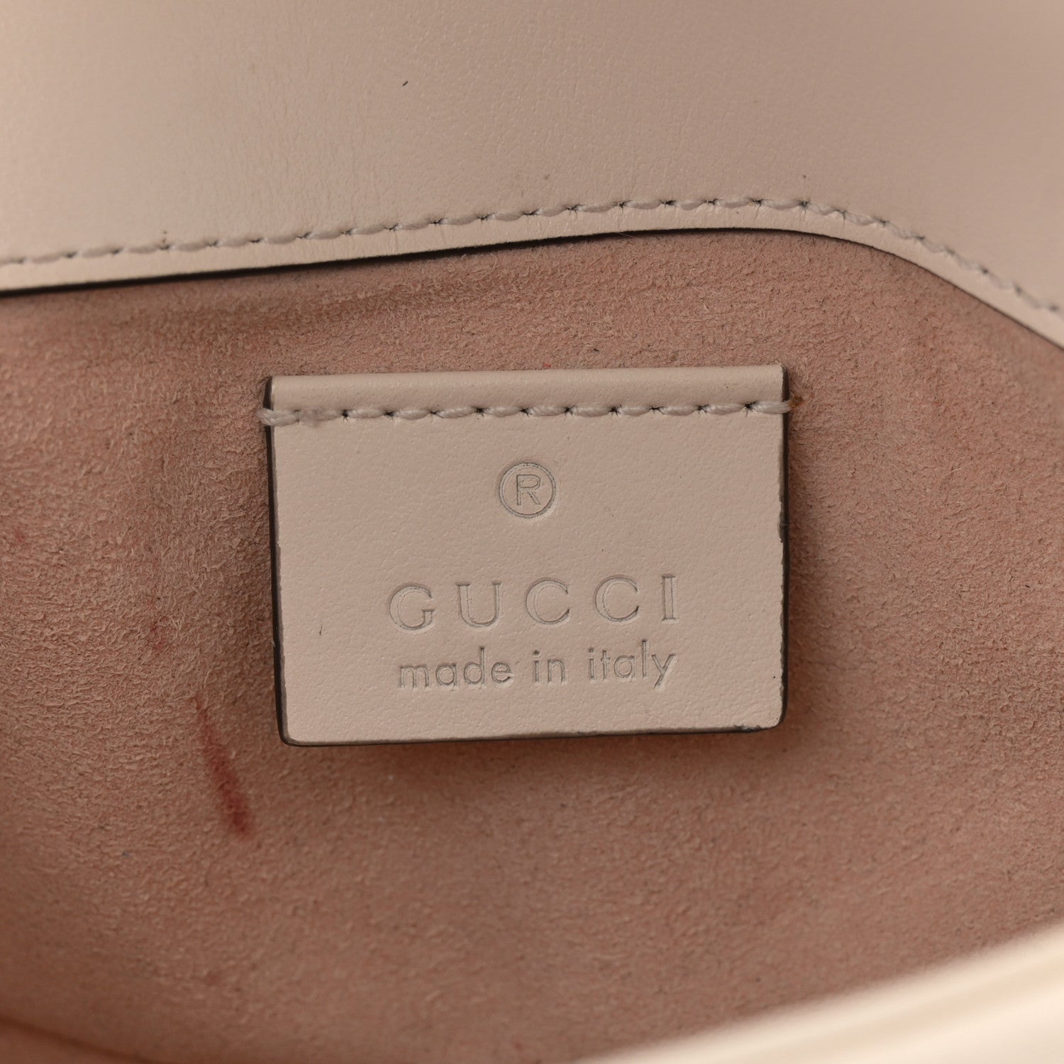 Gucci Calfskin Matelasse Super Mini GG Marmont Shoulder Bag White 6 of 7
